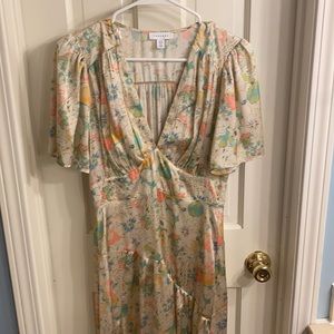Satin Topshop Floral Dress